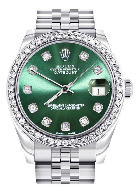 rolex 31mm green|rolex 31mm diamond bezel.